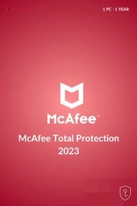 McAfee Total Protection 2023 – 1 an / 1 appareil (VPN, mots de passe, identité)