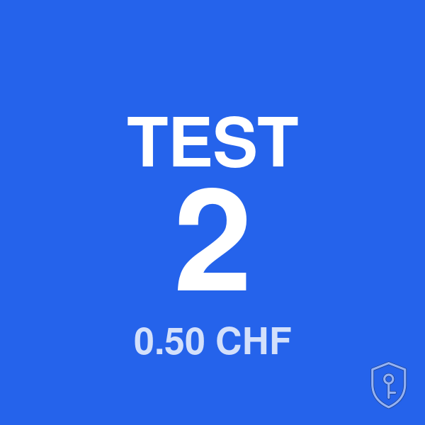 TEST paiement Live #2 (0.50 CHF) — licence originale à acheter en Suisse - CHKEY