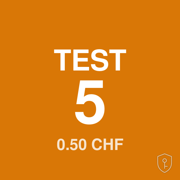 TEST paiement Live #5 (0.50 CHF) — licence originale à acheter en Suisse - CHKEY